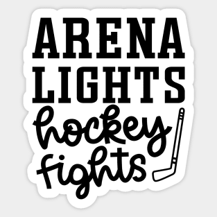 Arena Lights Hockey Fights Hockey Mom Cute Funny Sticker